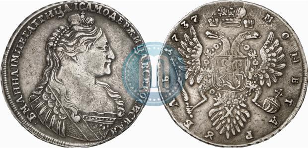 Фото 1 рубль 1737 года  "Тип 1735 года"