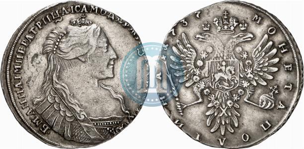 Picture Poltina 1737 year  "Type of 1735"