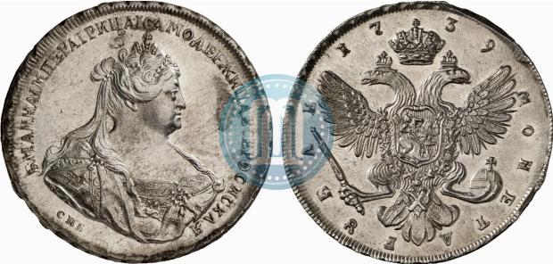 Picture 1 rouble 1739 year СПБ "Petersburg type"