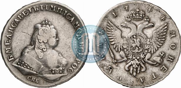 Picture 1 rouble 1744 year СПБ 