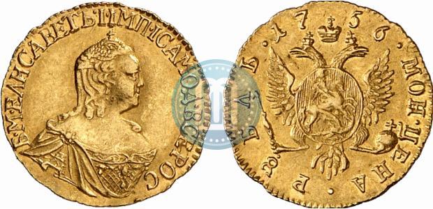 Фото 1 рубль 1756 года  