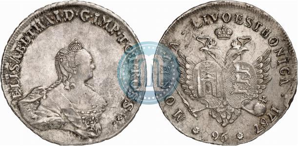 Фото 96 копеек 1757 года  "Ливонез"