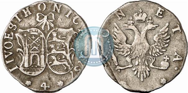 Фото 4 копейки 1757 года  "Ливонез"