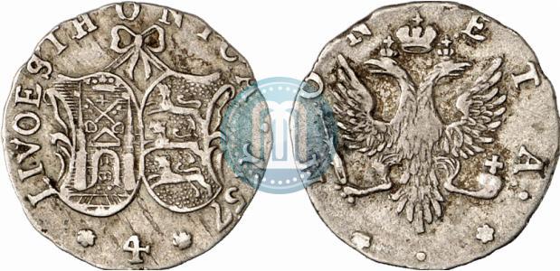Фото 4 копейки 1757 года  "Ливонез"