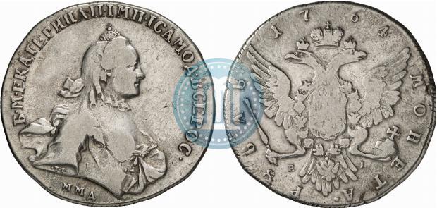 Picture 1 rouble 1764 year ММД-EI 