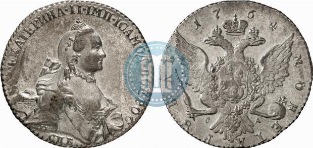 Picture 1 rouble 1764 year СПБ-СА 