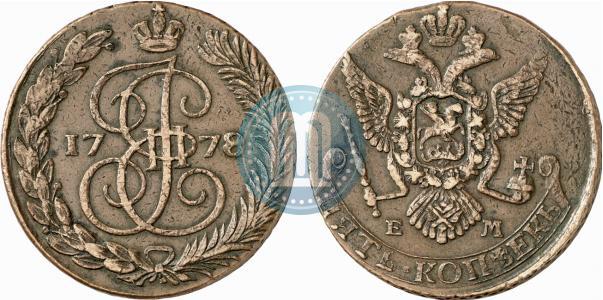 Фото 5 копеек 1778 года ЕМ 