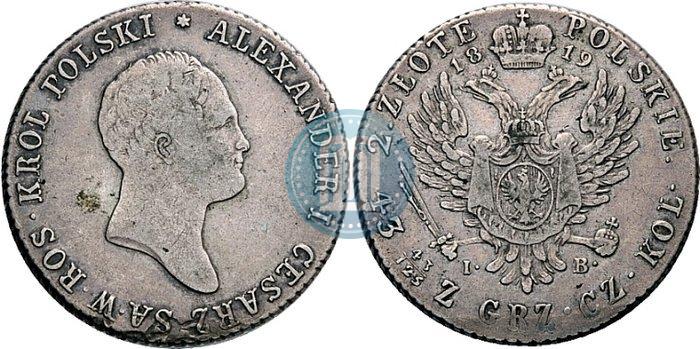 Picture 2 złote 1819 year IB 