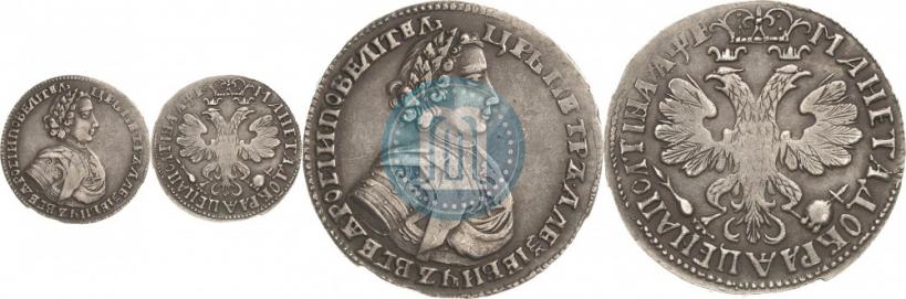 Picture Poltina 1705 year  "Portrait of 1706"