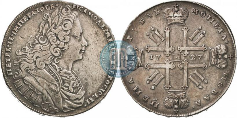 Picture 1 rouble 1727 year  "Moscow type"
