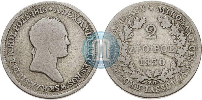 Picture 2 złote 1830 year FH 
