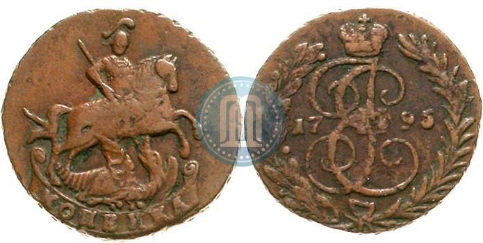 Picture 1 kopeck 1795 year  