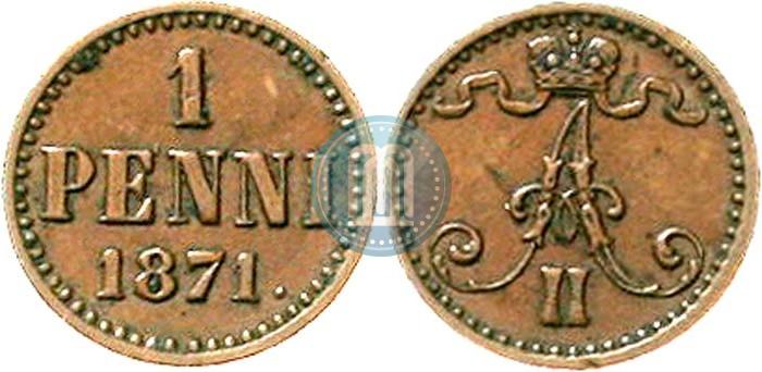Фото 1 пенни 1871 года  