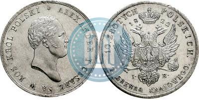 Picture 10 złotych 1822 year IB 