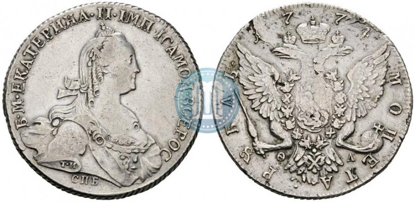 Picture 1 rouble 1774 year СПБ-ФЛ 
