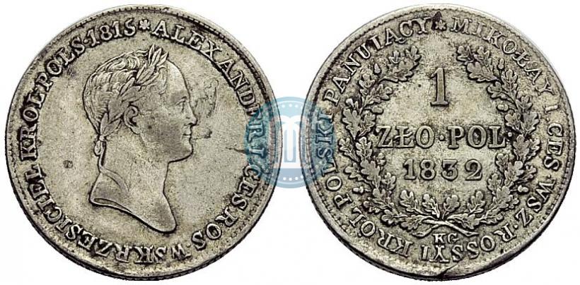 Picture 1 złoty 1832 year KG 