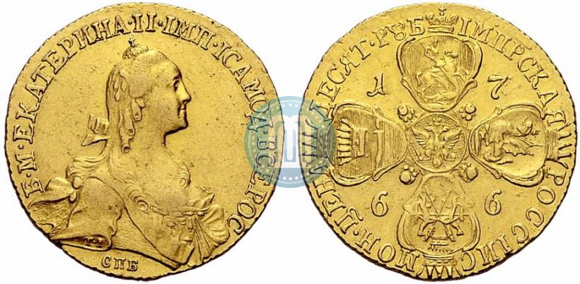 Picture 10 roubles 1766 year СПБ 