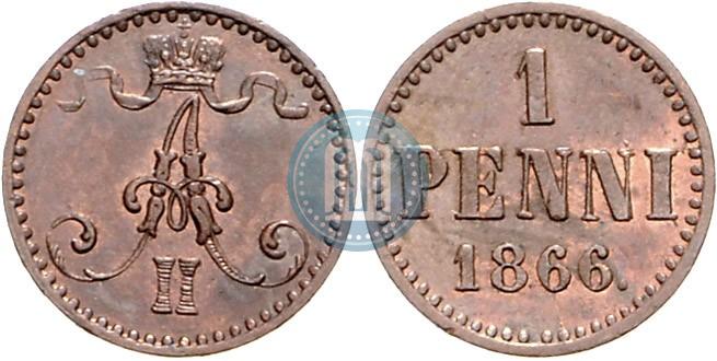 Picture 1 penni 1866 year  