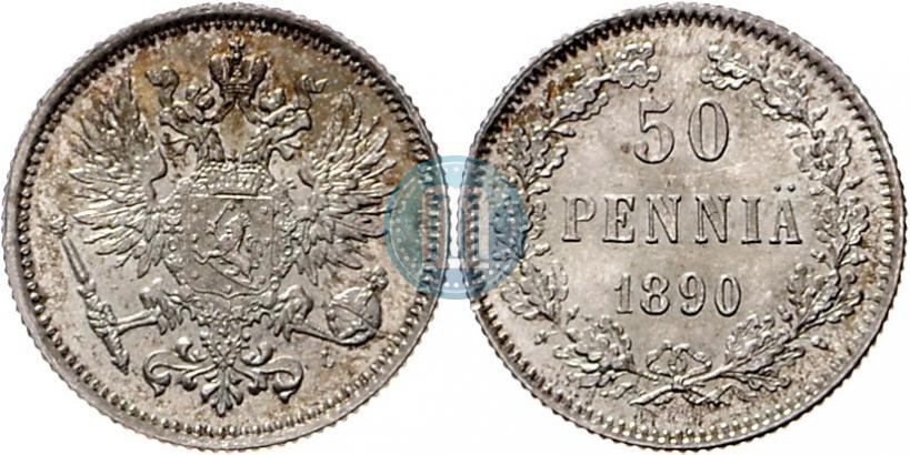 Фото 50 пенни 1890 года L 