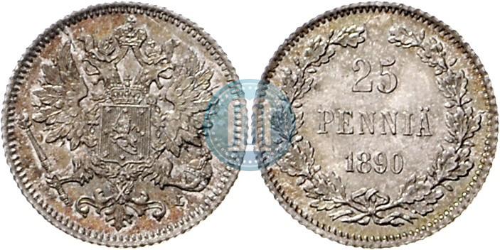 Picture 25 pennia 1890 year L 