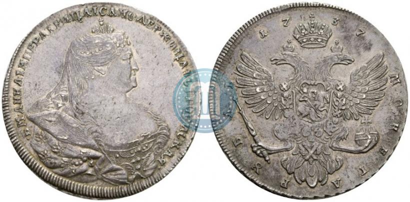 Picture 1 rouble 1737 year  "Moscow type"