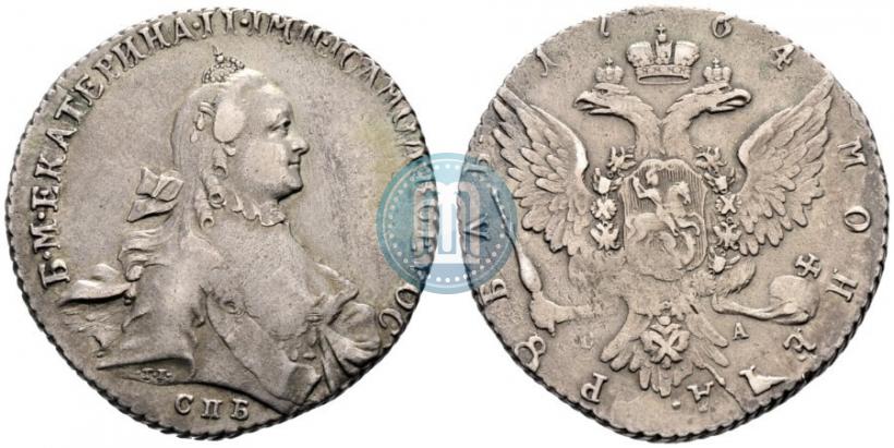Picture 1 rouble 1764 year СПБ-СА 