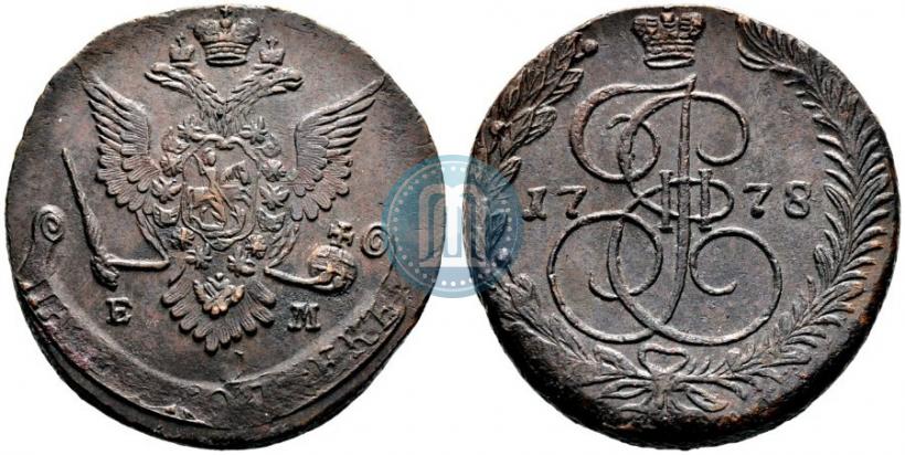 Фото 5 копеек 1778 года ЕМ 