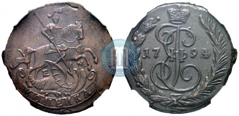 Фото 1 копейка 1794 года ЕМ 