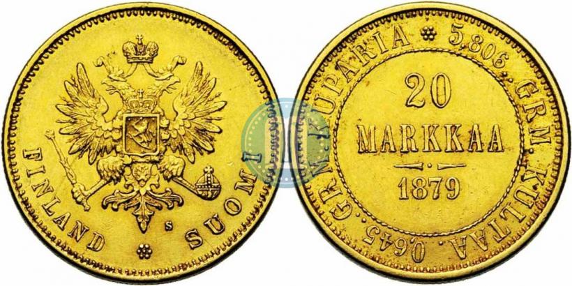 Picture 20 markkaa 1879 year S 