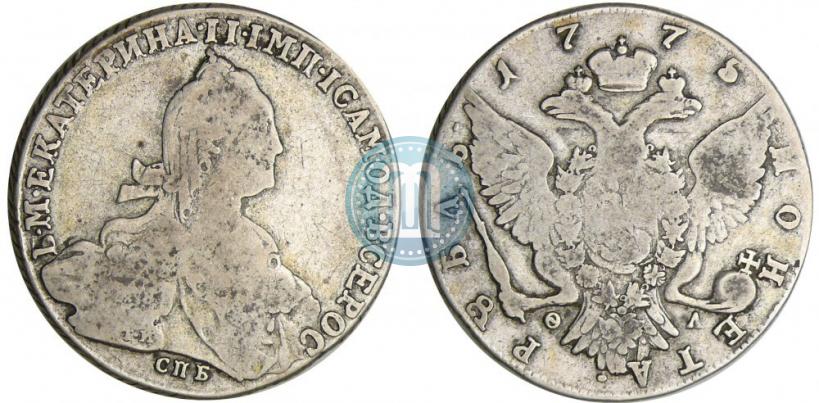 Picture 1 rouble 1775 year СПБ-ФЛ 