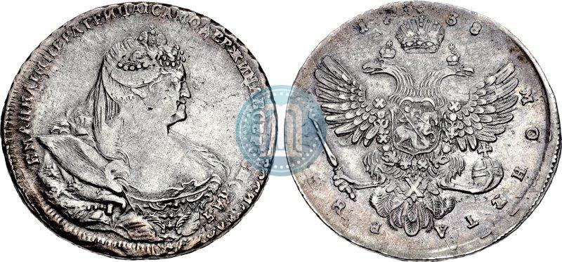 Picture 1 rouble 1738 year  "Moscow type"