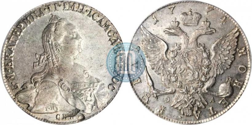 Фото 1 рубль 1774 года СПБ-ФЛ 