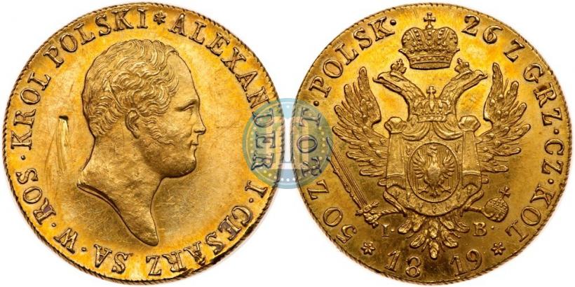 Picture 50 złotych 1819 year IB 