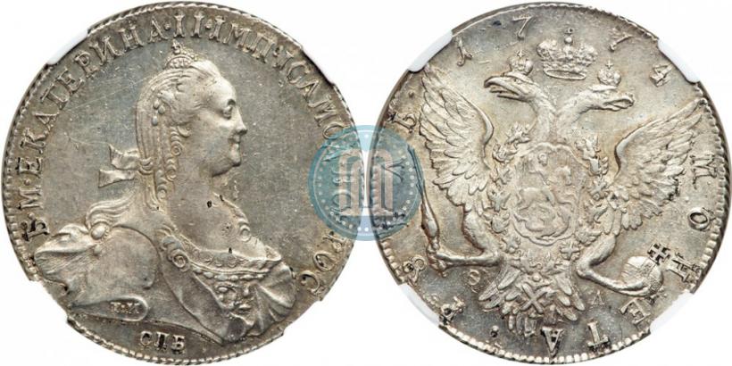 Фото 1 рубль 1774 года СПБ-ФЛ 