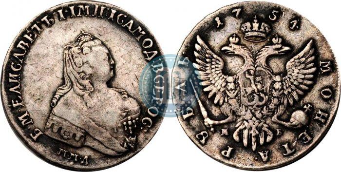 Picture 1 rouble 1754 year ММД-IП 