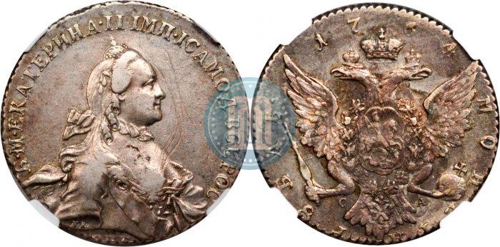 Picture 1 rouble 1764 year СПБ-СА 