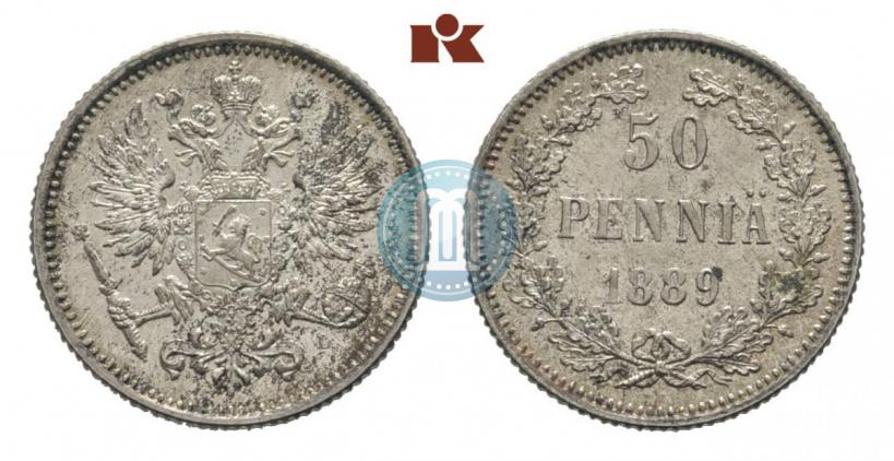 Фото 50 пенни 1889 года L 