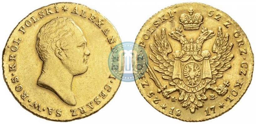 Фото 25 злотых 1817 года IB 