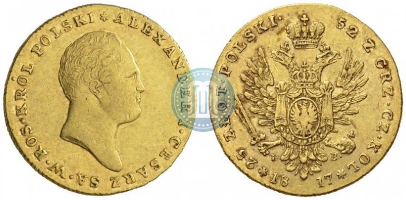 Picture 25 złotych 1817 year IB 