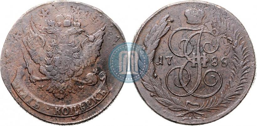 Picture 5 kopecks 1788 year ММ 