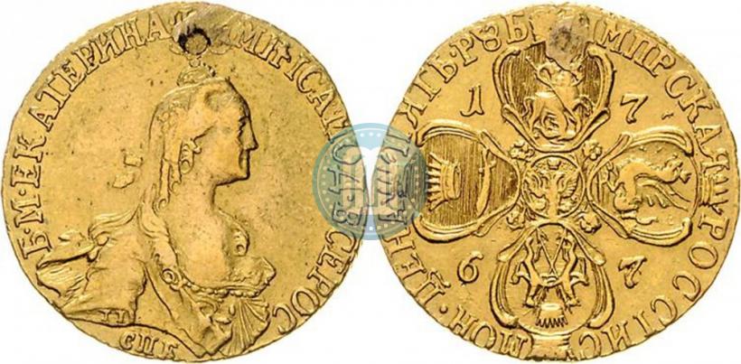Фото 5 рублей 1767 года СПБ 