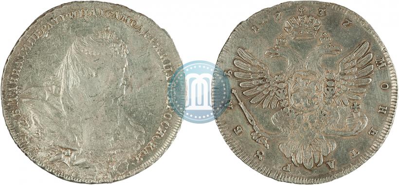 Picture 1 rouble 1737 year  "Moscow type"