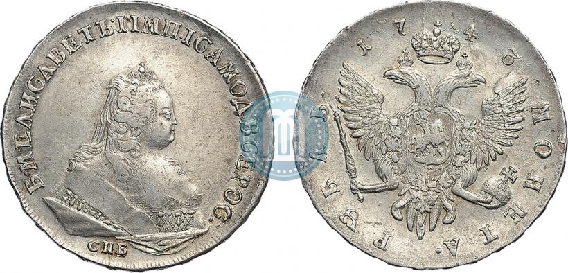 Picture 1 rouble 1743 year СПБ 