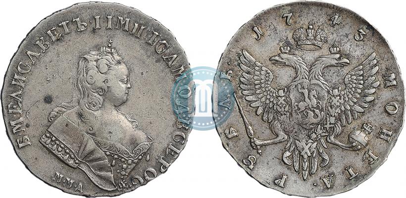 Picture 1 rouble 1743 year ММД 