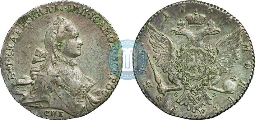 Picture 1 rouble 1764 year СПБ-СА 