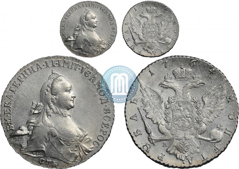 Фото 1 рубль 1764 года СПБ-ЯI 