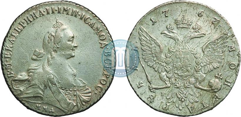 Picture 1 rouble 1767 year ММД-EI 