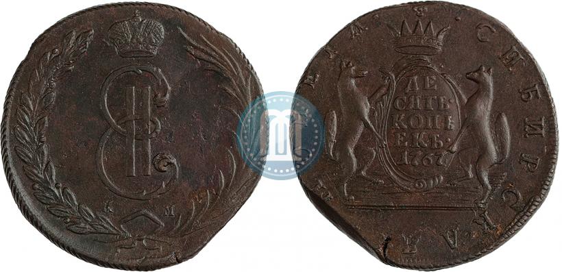 Picture 10 kopecks 1767 year КМ 