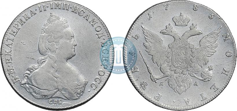 Фото 1 рубль 1785 года СПБ-ЯА 