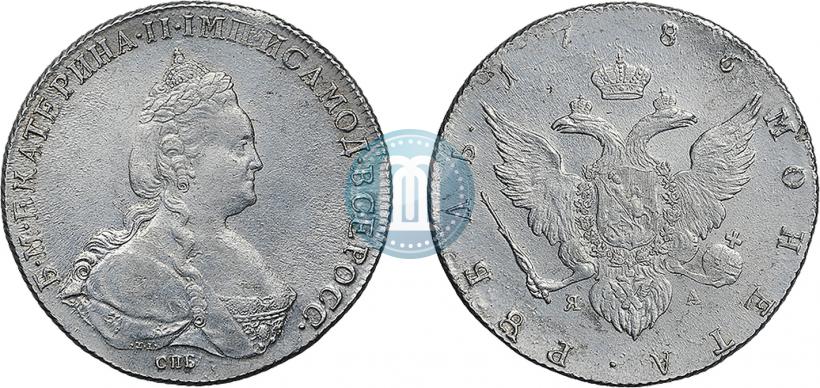 Picture 1 rouble 1786 year СПБ-ЯА 